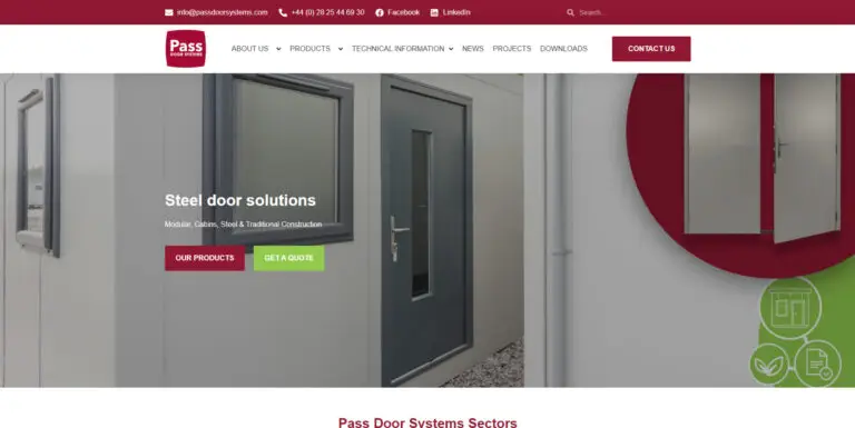 Pass Door Systems Website Screenshot